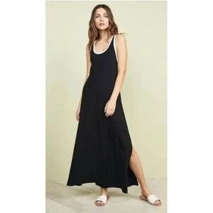 Sundry Black Maxi Dress with White Trim